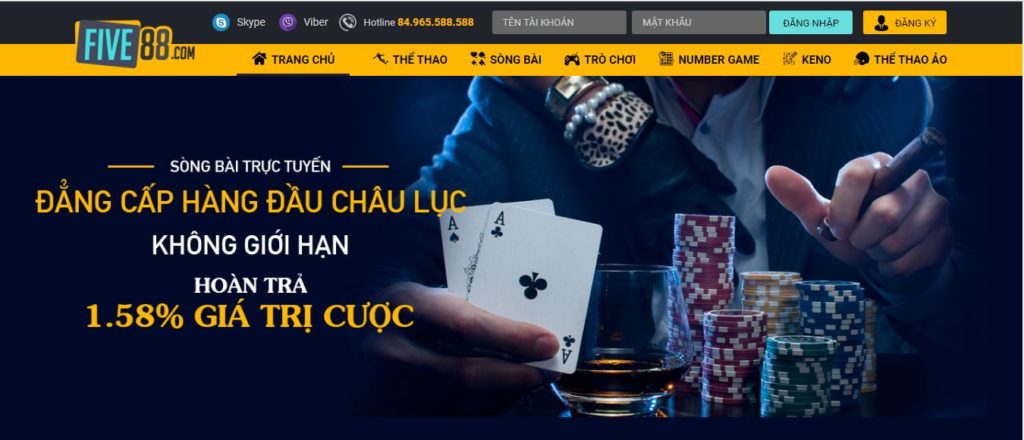Five88 là nhà cái lô đề hoạt động hợp pháp, rất nổi tiếng hiện nay