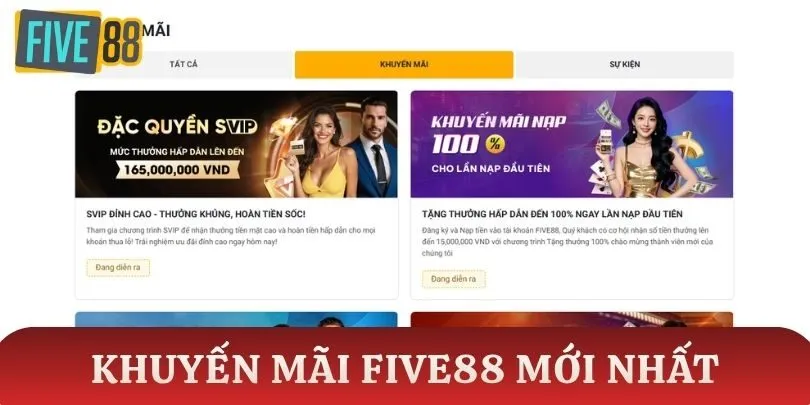 Hệ thống khuyến mãi Five88 đòn bẩy gia tăng vốn cược